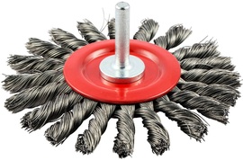 Norton® 4" X 1/4" BlueFire Carbon Steel Standard Twist Knot Wire Shank Wheel Brush Norton® 4" X 1/4" BlueFire Carbon Steel Standard Twist Knot Wire Shank Wheel Brush