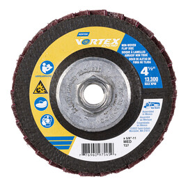 Norton® Vortex Rapid Prep 4 1/2" X 5/8" - 11 Type 27 Flap Disc Norton® Vortex Rapid Prep 4 1/2" X 5/8" - 11 Type 27 Flap Disc