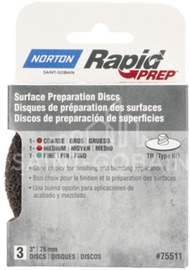 Norton® 3" Multi-Grit Grade Aluminum, Titanium And Carbon Steel Bear-Tex® Rapid Prep Assorted Non-Woven Quick Change Disc (Type III QC) Norton® 3" Multi-Grit Grade Aluminum, Titanium And Carbon Steel Bear-Tex® Rapid Prep Assorted Non-Woven Quick Change Disc (Type III QC)