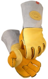 Protective Industrial Products X-Large 14" Gold Caiman® Wool Lined Elkskin MIG/Stick Welders Gloves