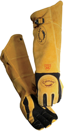 Protective Industrial Products Large 21" Gold Deerskin/Leather Cotton/Fleece/Para-Aramid Lined MIG/Stick Welders Gloves