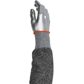 RADNOR™ 18" Long Gray Kut Gard® ATA® Technology HPPE Fiber Cut A3 ANSI Level Cut Resistant Sleeve