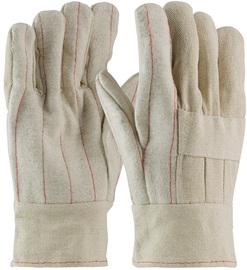 RADNOR™ White 28 Ounce Canvas/Cotton Hot Mill Gloves With Band Top Wrist