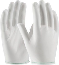 RADNOR™ X-Large White CleanTeam® Light Weight Nylon Inspection Gloves With Rolled Hem Cuff