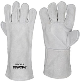 RADNOR™ Large 14" Gray Regular Cowhide Cotton Lined Hot/Heavy Material Handling Welders Gloves