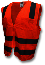 Radians Medium Hi-Viz Orange RADWEAR® Polyester/Polyester Mesh Standard Vest