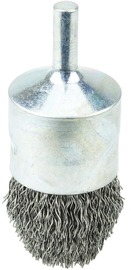 Weiler® 1" X 1/4" Stainless Steel Crimped Wire End Brush - Controlled Flare Weiler® 1" X 1/4" Stainless Steel Crimped Wire End Brush - Controlled Flare