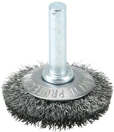 Weiler® 1-1/2" X 1/4" Steel Crimped Wire Concave Wheel Brush Weiler® 1-1/2" X 1/4" Steel Crimped Wire Concave Wheel Brush