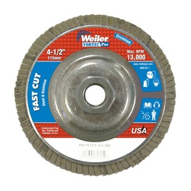 Weiler® Wolverine® 4 1/2" X 5/8" - 11" 60 Grit Type 29 Flap Disc