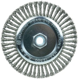 Weiler® 6" X 5/8" - 11" Wolverine™ Steel Knot Wire Wheel Brush Weiler® 6" X 5/8" - 11" Wolverine™ Steel Knot Wire Wheel Brush