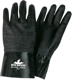 MCR Safety Large Black NeoMax Neoprene Chemical Resistant Gloves