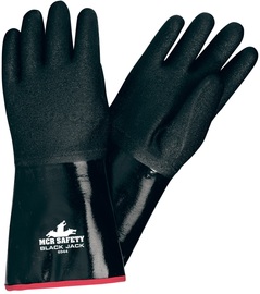 MCR Safety Large Black NeoMax Foam Lined Neoprene Chemical Resistant Gloves