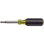 Klein Tools 7 3/4" Silver/Yellow/Black Chrome Plated Steel Screwdriver/Nut Driver