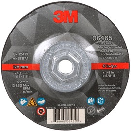 3M™ 5" 36+ Grit Grinding Wheel