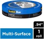 3M™ 0.94" X 60 yd Blue ScotchBlue™ Crepe Paper Tapes