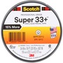 3M 0.75" X 76' Black Super 33+™ PVC Industrial Vinyl Electrical Tape