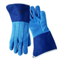 Wells Lamont® Jomac® Large Blue Heavy Weight Terry Cloth Heat Resistant Gloves With 5" Duck Gauntlet Cuff And Full Thumb