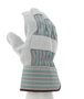 MCR Safety® Large Green, Pink Striped Select Shoulder Cowhide Palm Gloves With Cotton Polyester Back And Safety Cuff