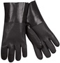 MCR Safety Large Black PlyFlex Jersey Lined PVC Chemical Resistant Gloves