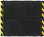 M+A Matting 36" X 43.75" Black With Yellow Edge Nitrile/PVC-Blended Foam Hog Heaven® Middle Linkable Anti-Fatigue Floor Mat With Customizable Solution M+A Matting 36" X 43.75" Black With Yellow Edge Nitrile/PVC-Blended Foam Hog Heaven® Middle Linkable Anti-Fatigue Floor Mat With Customizable Solution
