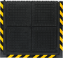 M+A Matting 39.75" X 43.75" Black With Yellow Edge Nitrile/PVC-Blended Foam Hog Heaven® End Linkable Anti-Fatigue Floor Mat With Customizable Solution M+A Matting 39.75" X 43.75" Black With Yellow Edge Nitrile/PVC-Blended Foam Hog Heaven® End Linkable Anti-Fatigue Floor Mat With Customizable Solution