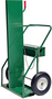 Anthony Welded Products 2 Cylinder Cart With Flat Free Wheels And Continuous Handle