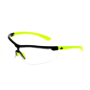 MCR Safety® Klondike® KD7 Black And Hi-Viz Green Safety Glasses With Clear MAX6™ Anti-Fog Lens