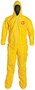 DuPont™ 3X Yellow Tychem® 2000 10 mil Chemical Protective Coveralls (With Hood, Elastic Wrists And Attached Socks)