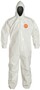 DuPont™ 2X White Tychem® 4000 12 mil Chemical Protective Coveralls (With Hood, Elastic Wrists And Ankles)