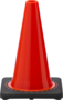 JBC™ 12" Flourescent Orange PVC Injection Molding Revolution Series Traffic Cone