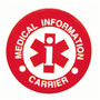 MSA Red/White Vinyl Medical Information Carrier MSA Red/White Vinyl Medical Information Carrier