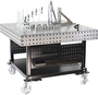 RADNOR™ 48" X 48" X 35" Steel Mobile Welding Table With 57 Piece Fixture Kit RADNOR™ 48" X 48" X 35" Steel Mobile Welding Table With 57 Piece Fixture Kit