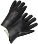 RADNOR™ Large Black Interlock Lined Supported PVC Chemical Resistant Gloves