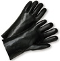 RADNOR™ Large Black Interlock Lined Supported PVC Chemical Resistant Gloves