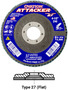 United Abrasives SAIT 4-1/2" X 7/8" 40 Grit Type 27 Flap Discs