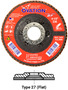 United Abrasives SAIT 4-1/2" X 7/8" 60 Grit Type 27 Flap Discs