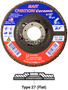 United Abrasives SAIT 4-1/2" X 7/8" 40 Grit Type 27 Flap Discs