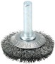 Weiler® 1-1/2" X 1/4" Steel Crimped Wire Concave Wheel Brush Weiler® 1-1/2" X 1/4" Steel Crimped Wire Concave Wheel Brush