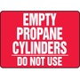 Accuform Signs® 10" X 14" White/Green Aluma-Lite™ Safety Sign "FULL PROPANE CYLINDERS READY FOR USE"