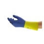 Ansell Size 10 Blue And Yellow AlphaTec 87-224 Cotton Flocking Lined 26.8 mil Unsupported Natural Rubber Latex And Neoprene Blend Chemical Resistant Gloves Ansell Size 10 Blue And Yellow AlphaTec 87-224 Cotton Flocking Lined 26.8 mil Unsupported Natural Rubber Latex And Neoprene Blend Chemical Resistant Gloves