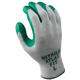 SHOWA® Size 7 ATLAS® 10 Gauge Nitrile Palm Coated  Work Gloves With Polyester And Cotton Liner And Knit Wrist