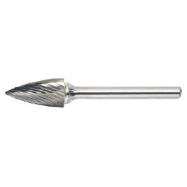 RADNOR™ SG-43SC 1/8" X 3/8" Pointed Tree Shape Single Cut Carbide Burr