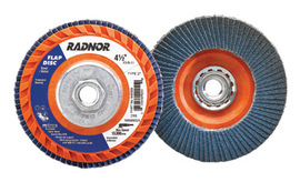 RADNOR™ 4 1/2" X 5/8" - 11" 60 Grit Type 27 Flap Disc