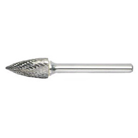 RADNOR™ SG-5DC 1/2" X 1" Pointed Tree Shape Double Cut Carbide Burr