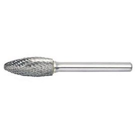 RADNOR™ SH-5DC 1/2" X 1 1/4" Flame Shape Double Cut Carbide Burr