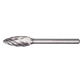 RADNOR™ SH-6FM 5/8" X 1 7/16" Flame Shape Aluminum Cut Carbide Burr