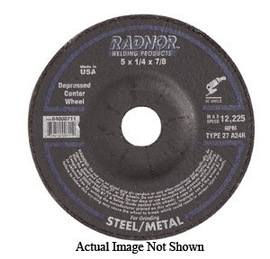 RADNOR™ 5" X .125" X 5/8" - 11" Aluminum Oxide Type 27 Depressed Center Cut Off Wheel