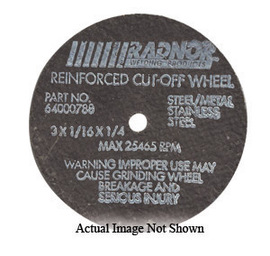 RADNOR™ 3" X 1/16" X 3/8" Aluminum Oxide Type 1 Cut Off Wheel