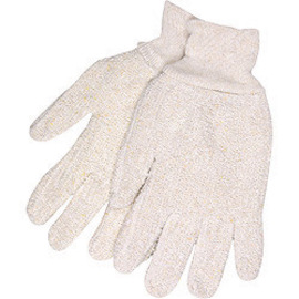 MCR Safety Large 11" Natural 18 Ounce Regular Weight Cotton/Polyester/Terry Cloth Heat Resistant Gloves With 3 1/2" Knit Wrist And Straight Thumb