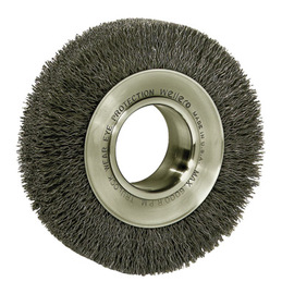 Weiler® 6" X 2" Trulock™ Steel Crimped Wire Wheel Brush